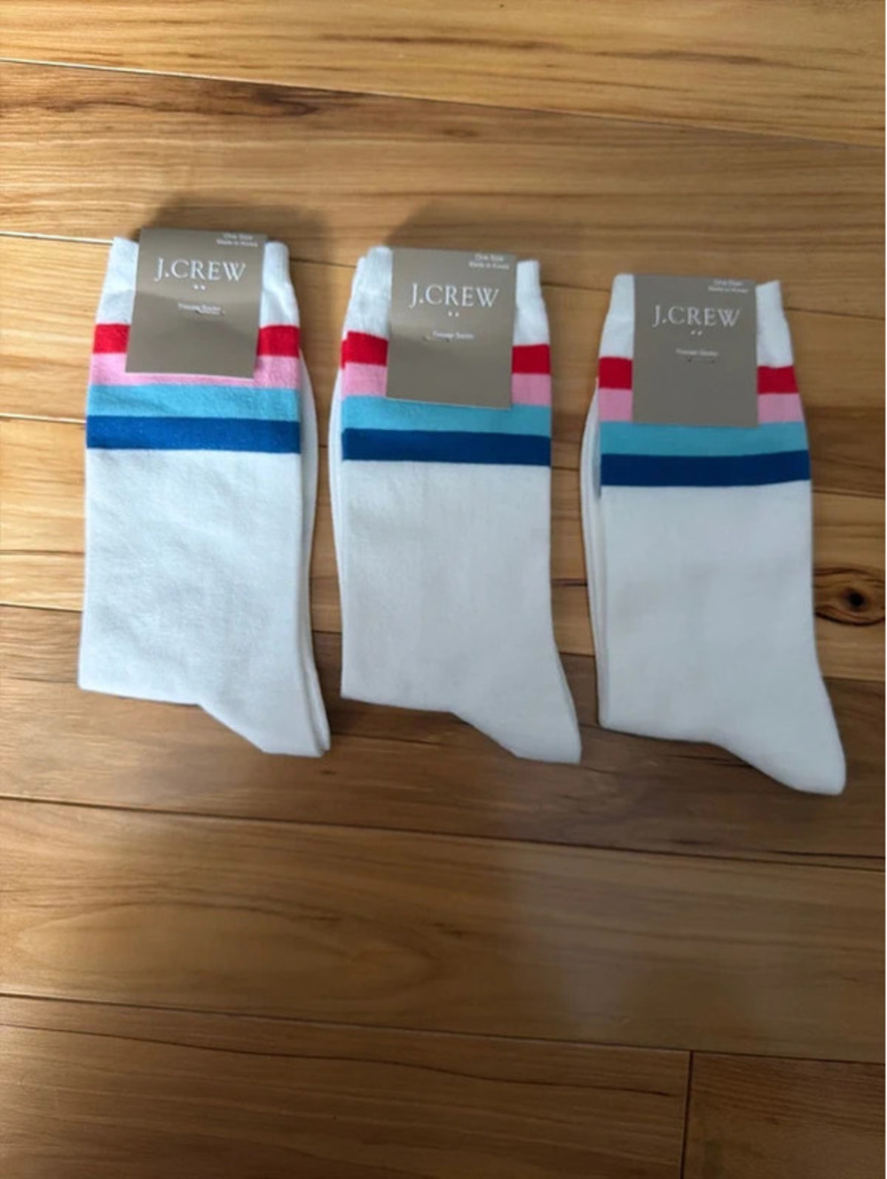 Cute NWT J. Crew Strioed socks! OS